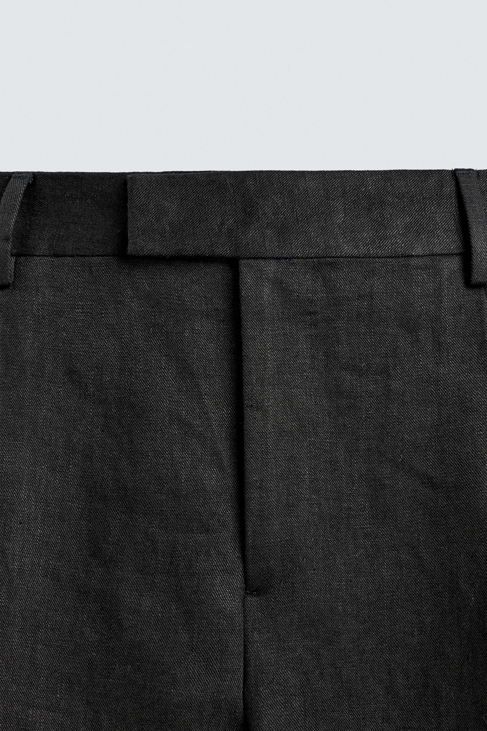 PANTALON DE COSTUME EN TWILL 100 % LIN AARON LEVINE X ZARA